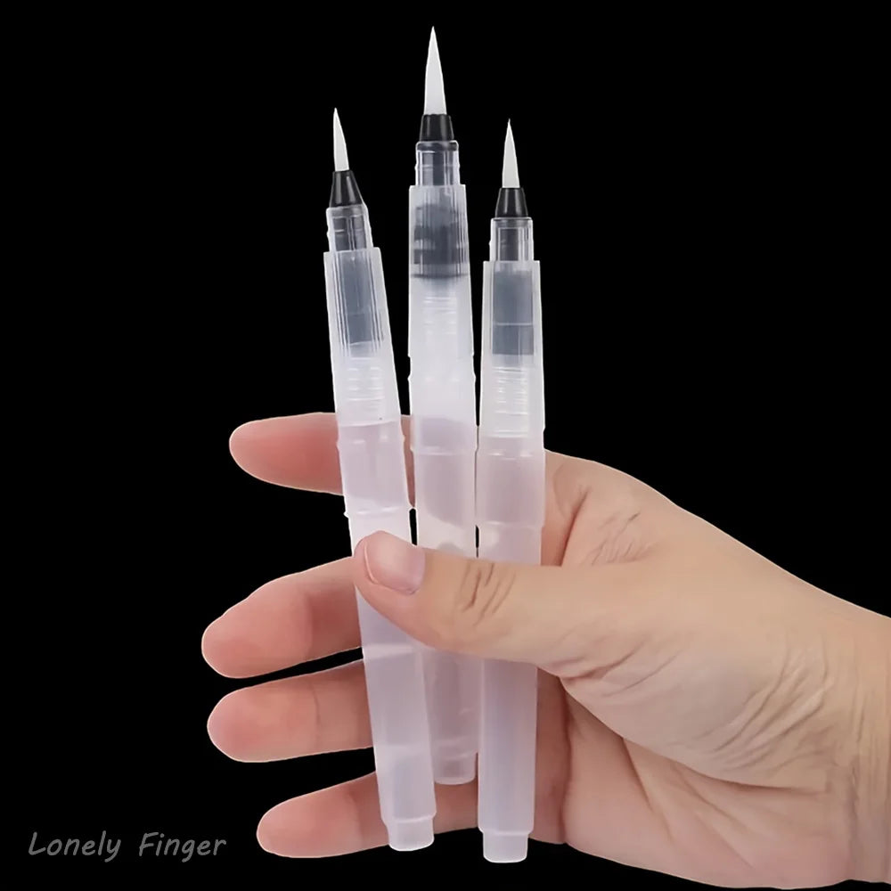 3/36PCS Water Coloring Brush Pens Portable Soft Watercolor Brush for Beginner Painting Drawing Art Supplies 156mm Pointed Head