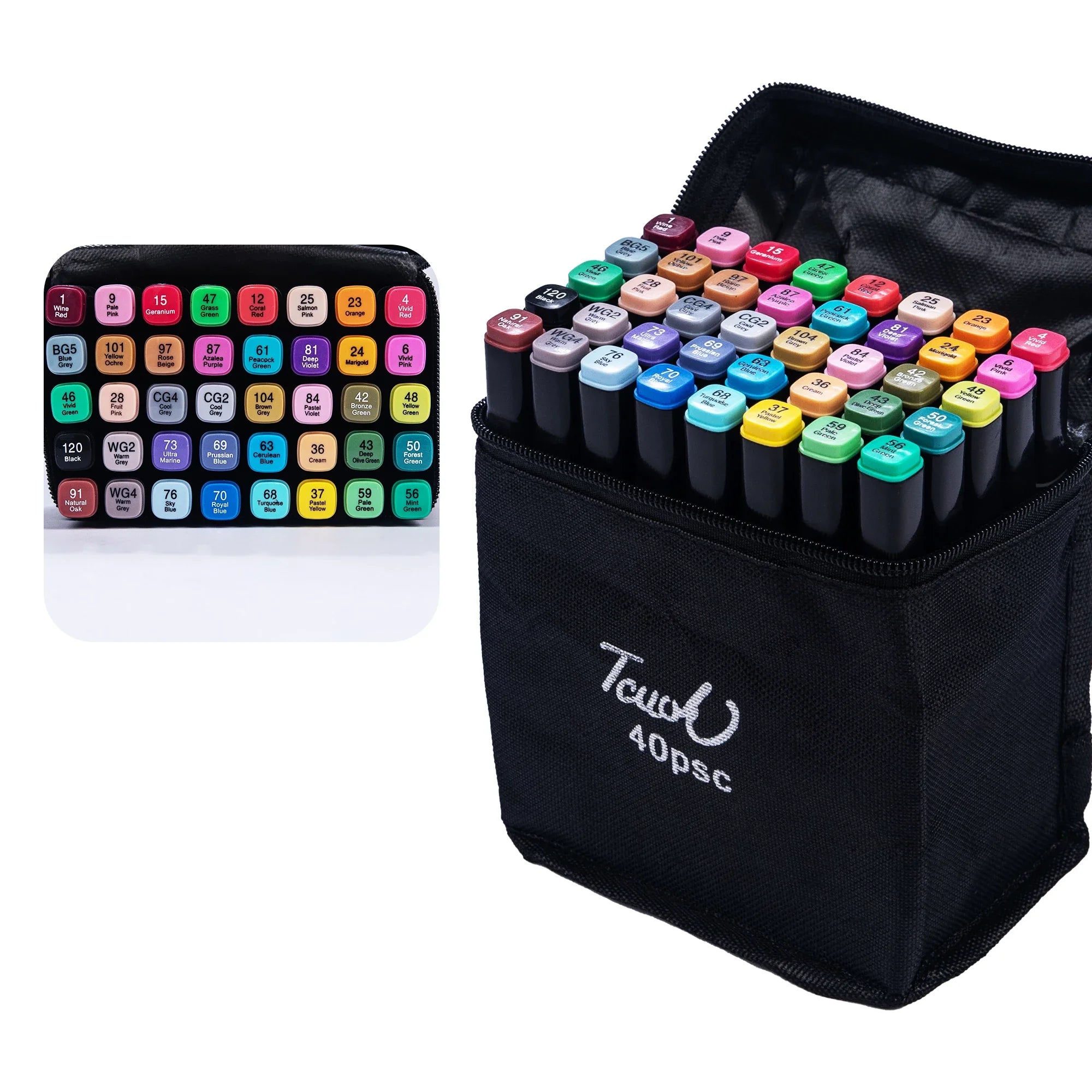 24-80 Colors Double Headed Oily Art Marker Pen Set for Draw Sketching Oily Tip Based Markers Graffiti Manga School Art Supplies