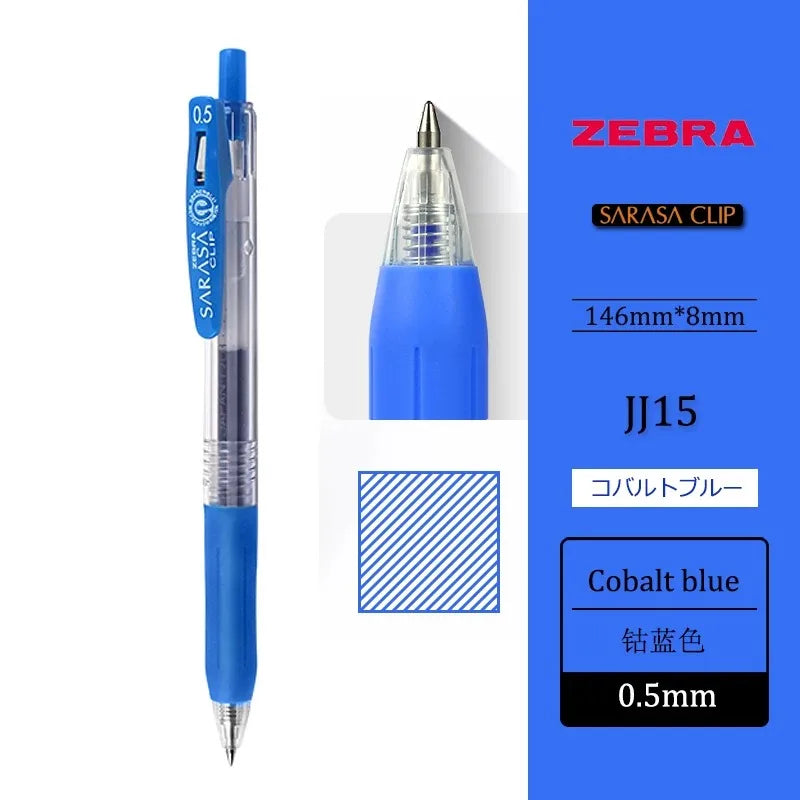 1pcs Japan ZEBRA SARASA Gel Pen JJ15 0.5mm Color Large Capacity Quick Drying for Writing Kawaii School Stationery Art Supplies