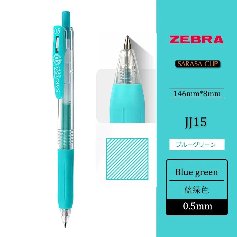 1pcs Japan ZEBRA SARASA Gel Pen JJ15 0.5mm Color Large Capacity Quick Drying for Writing Kawaii School Stationery Art Supplies