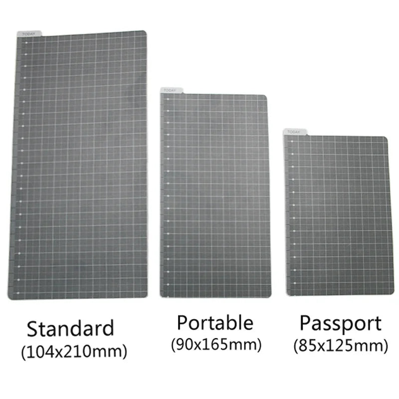 Weeks Travelers Notebook A5 A6 Writing Mat Pad PVC Grid Sewing Cutting Mats Ruler Board Drawing Clipboard Measuring Supplies