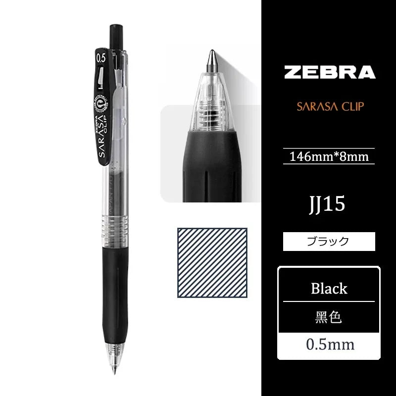 1pcs Japan ZEBRA SARASA Gel Pen JJ15 0.5mm Color Large Capacity Quick Drying for Writing Kawaii School Stationery Art Supplies
