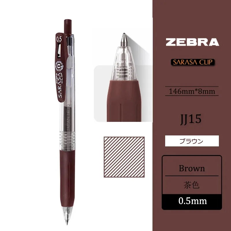 1pcs Japan ZEBRA SARASA Gel Pen JJ15 0.5mm Color Large Capacity Quick Drying for Writing Kawaii School Stationery Art Supplies