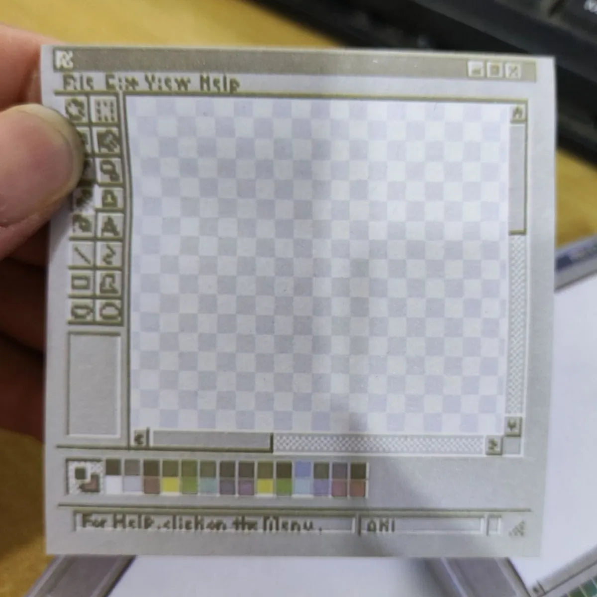 50 Sheets Computer Drawing Board Pattern Notepad Funny Stationery Self-Adhesive Kawaii Notepad Memo Pad Office School Supplies