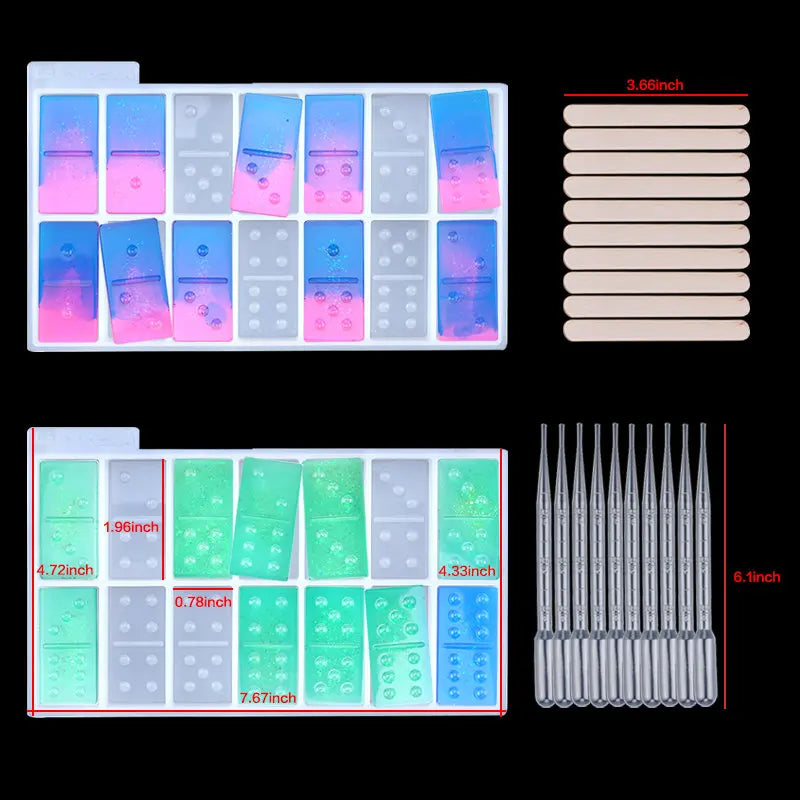 Silicone Resin Molds Kit Epoxy Resin Casting Molds Set Keychain Silicone Moule For Earring Jewelry Making DIY Craft Art Supplies