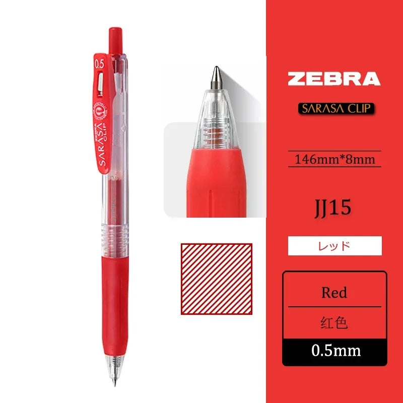 1pcs Japan ZEBRA SARASA Gel Pen JJ15 0.5mm Color Large Capacity Quick Drying for Writing Kawaii School Stationery Art Supplies
