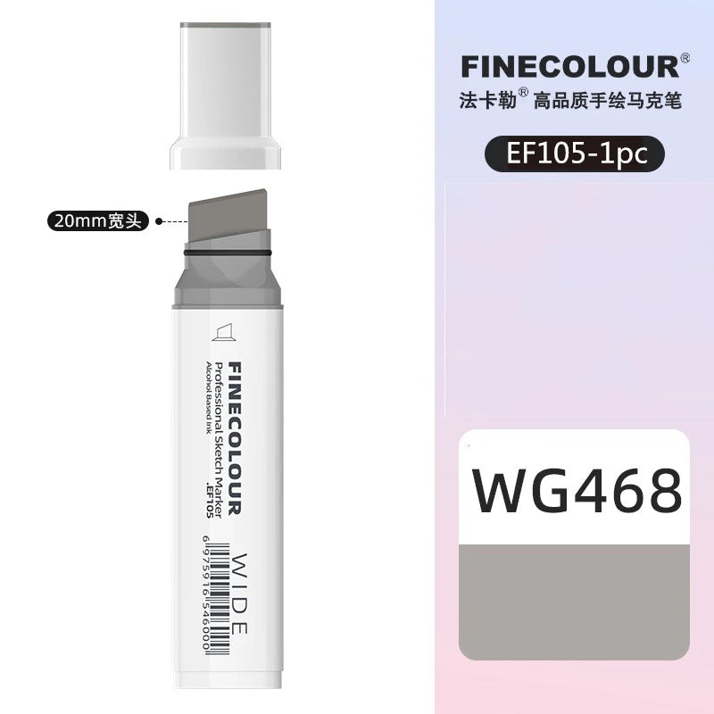 Finecolour 20mm Wide Markers Alcohol Line Sketching Art Markers Pen Drawing School Art Supplies EF105