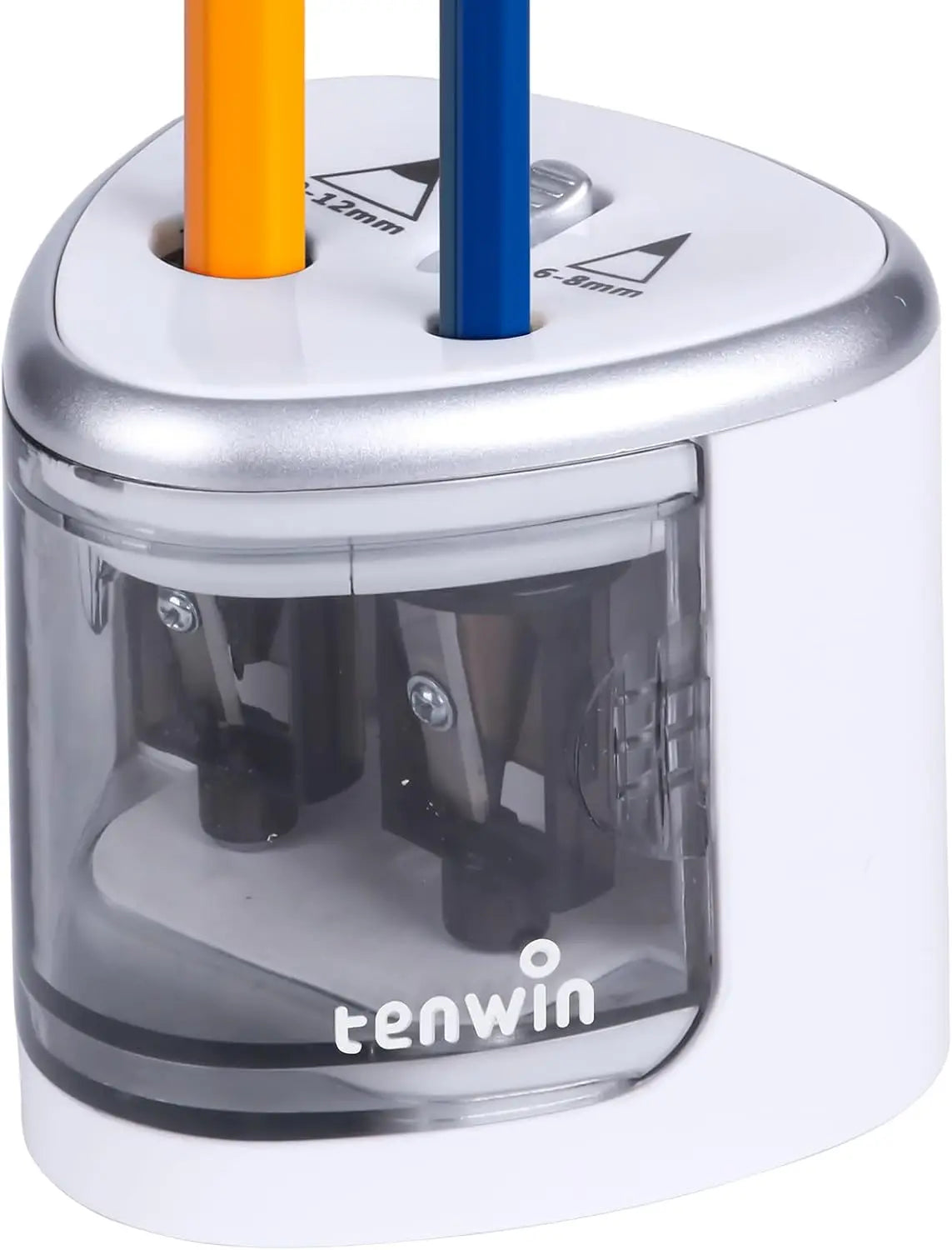 Tenwin New Two-hole Electric Automatic Pencil Sharpener Switch Pencil Sharpener Home Office School Supplies Stationery Art