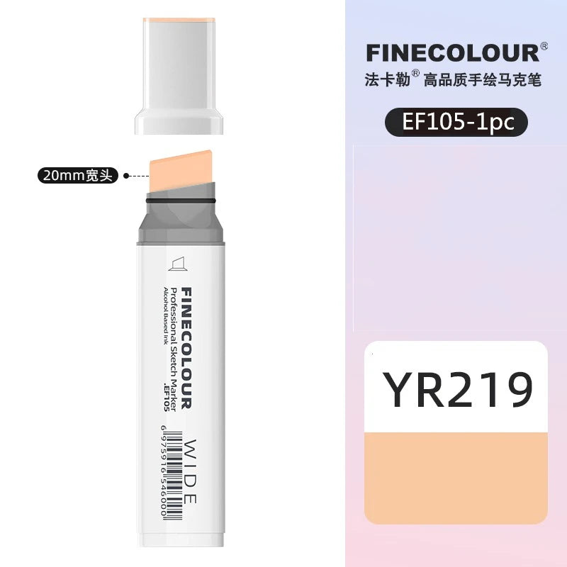 Finecolour 20mm Wide Markers Alcohol Line Sketching Art Markers Pen Drawing School Art Supplies EF105