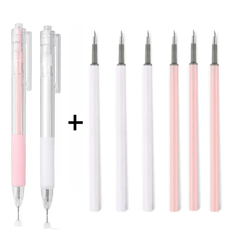 2+6Pcs Knife Pen Refill Set Art Utility Paper Cut Knife Scrapbooking Sticker Precision Cutting Tool DIY Craft Supplies Cutter
