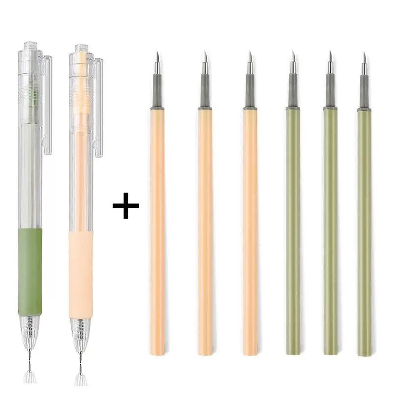 2+6Pcs Knife Pen Refill Set Art Utility Paper Cut Knife Scrapbooking Sticker Precision Cutting Tool DIY Craft Supplies Cutter