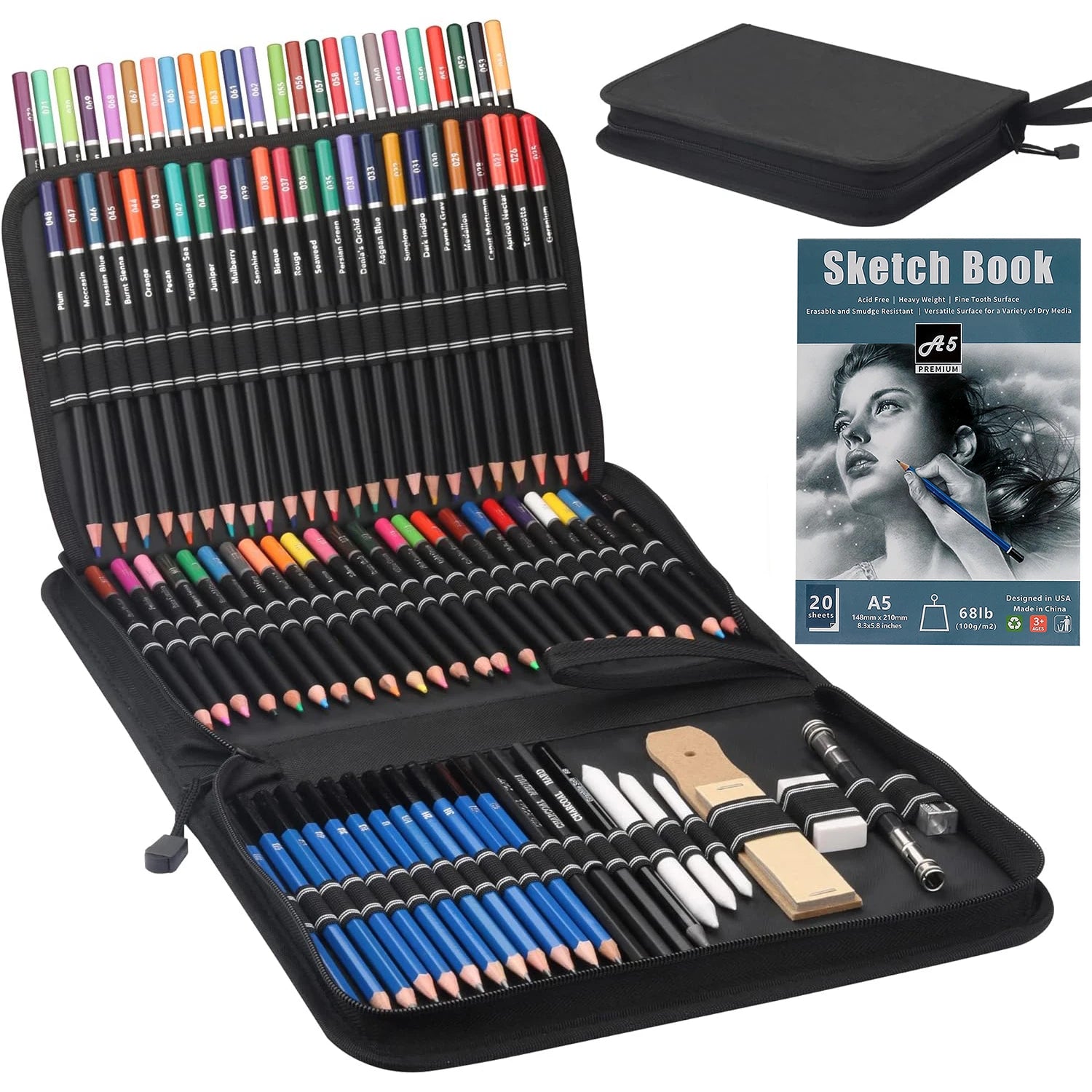 34/42/54/72/76/96 Pcs Drawing Sketching Coloring Set Drawing Pencils & Sketching Kit Art Tool Kit Professional Art Supplies Set