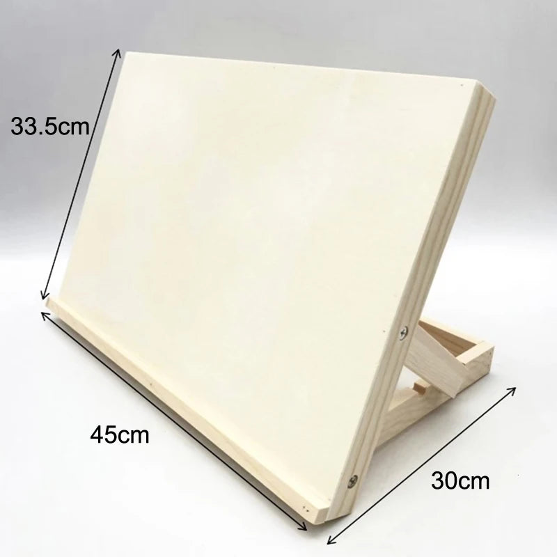 Portable Wood Drawing Easel Art Supply Foldable Tabletop Easel Lightweight Adjustable Sketching Painting Board Students Artist