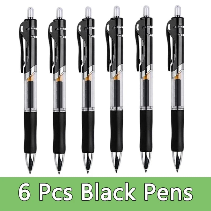 Press Gel Pen Signature pens Blue Black Red Refill Pen Bullet tip Gel Pen School office supplies art stationery