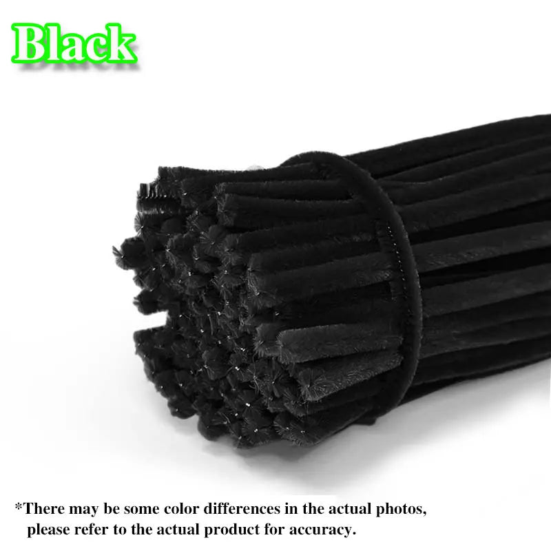 50/100Pcs Chenille Stems Colorful DIY Strips Twist Bar Anvil Wire Plush Strips Handmade Art Materials Toys DIY Craft Supplies