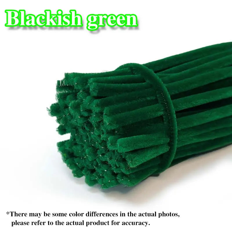 50/100Pcs Chenille Stems Colorful DIY Strips Twist Bar Anvil Wire Plush Strips Handmade Art Materials Toys DIY Craft Supplies