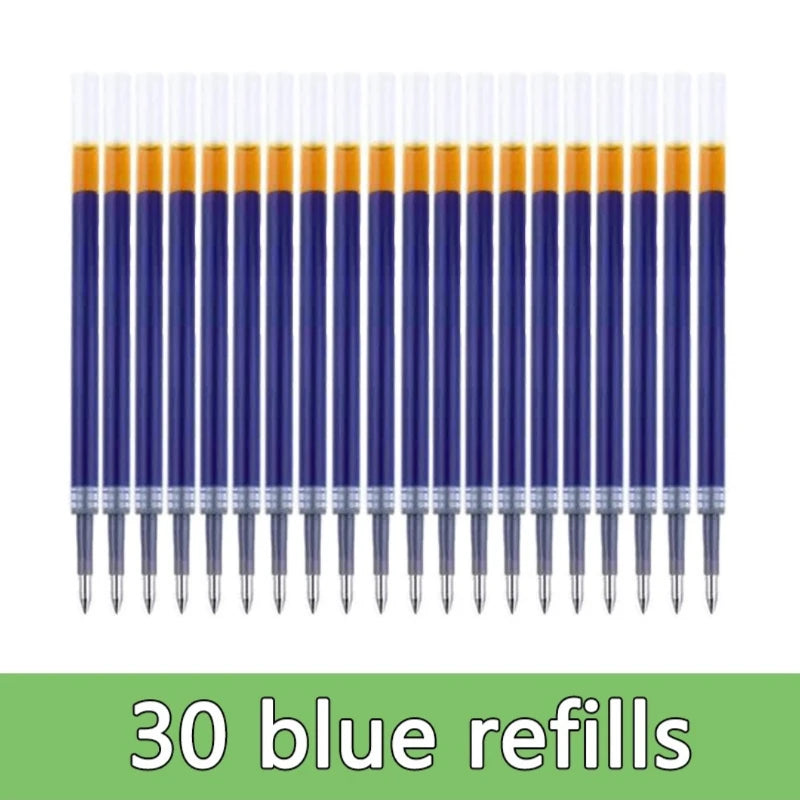 Press Gel Pen Signature pens Blue Black Red Refill Pen Bullet tip Gel Pen School office supplies art stationery
