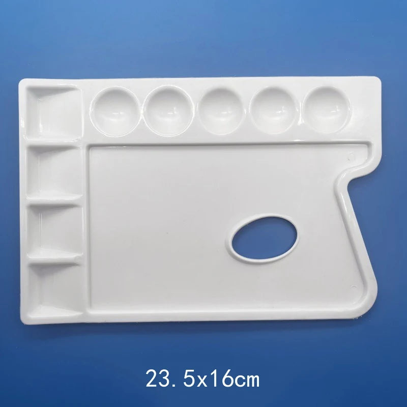 1PC Painting Palette Reusable Clean Easily Plastic Paint Tray Art Supplies Essential for Painting Enthusiasts Office School ZYF