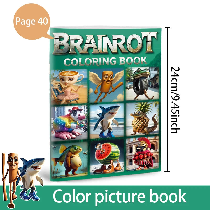 Steal A Brainrot Coloring Books Sketchbook School Colors Painting Art Supplies 67 House 9 Job Drawing Books Gifts Set Girl Toys