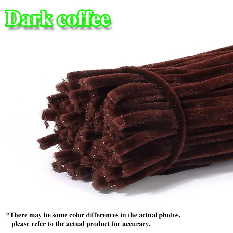 50/100Pcs Chenille Stems Colorful DIY Strips Twist Bar Anvil Wire Plush Strips Handmade Art Materials Toys DIY Craft Supplies