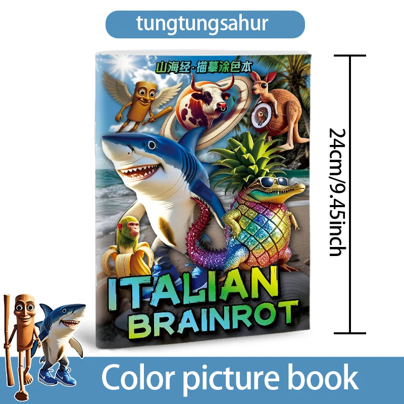 Steal A Brainrot Coloring Books Sketchbook School Colors Painting Art Supplies 67 House 9 Job Drawing Books Gifts Set Girl Toys