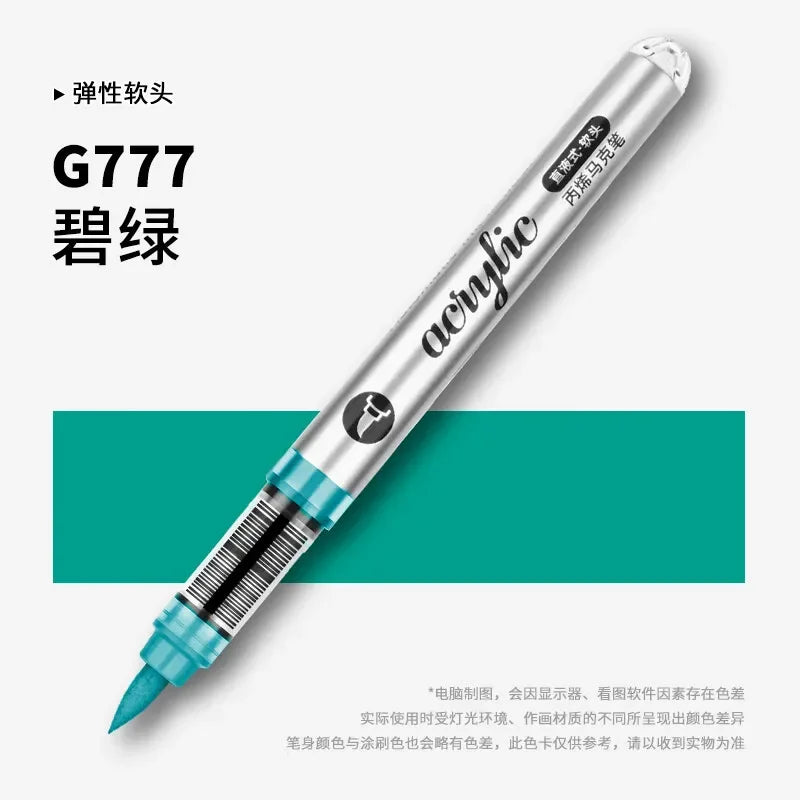 1 PC 120 Acrylic Art Markers Paint Pens Brush Tip Paint Markers For Rock Painting Wood Canvas School Art Supplies Stationery