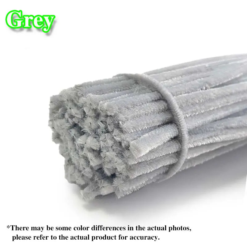 50/100Pcs Chenille Stems Colorful DIY Strips Twist Bar Anvil Wire Plush Strips Handmade Art Materials Toys DIY Craft Supplies