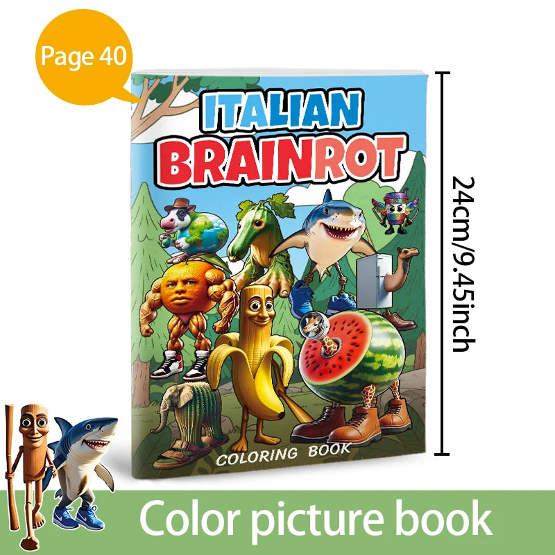 Steal A Brainrot Coloring Books Sketchbook School Colors Painting Art Supplies 67 House 9 Job Drawing Books Gifts Set Girl Toys