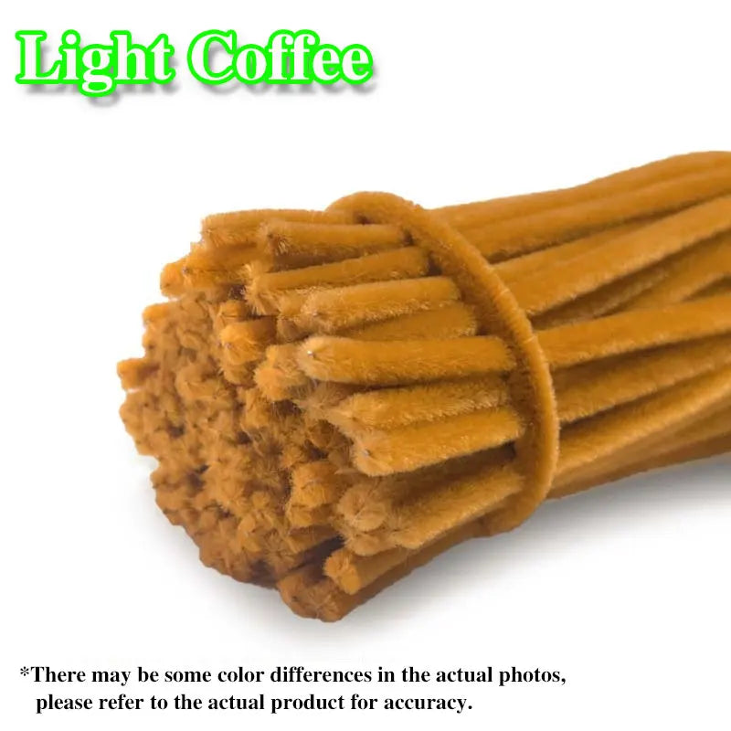 50/100Pcs Chenille Stems Colorful DIY Strips Twist Bar Anvil Wire Plush Strips Handmade Art Materials Toys DIY Craft Supplies