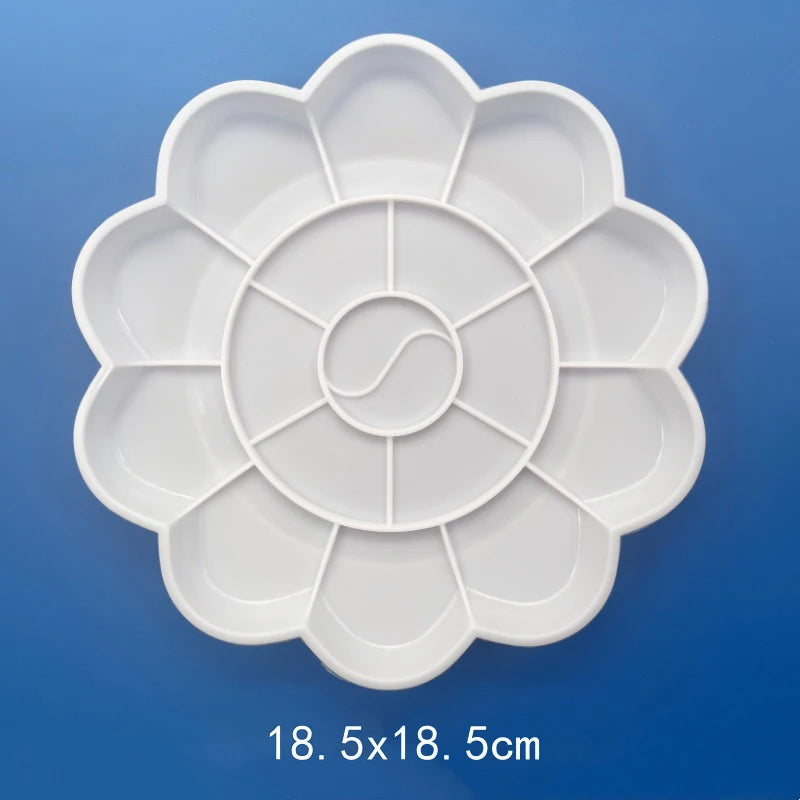 1PC Painting Palette Reusable Clean Easily Plastic Paint Tray Art Supplies Essential for Painting Enthusiasts Office School ZYF