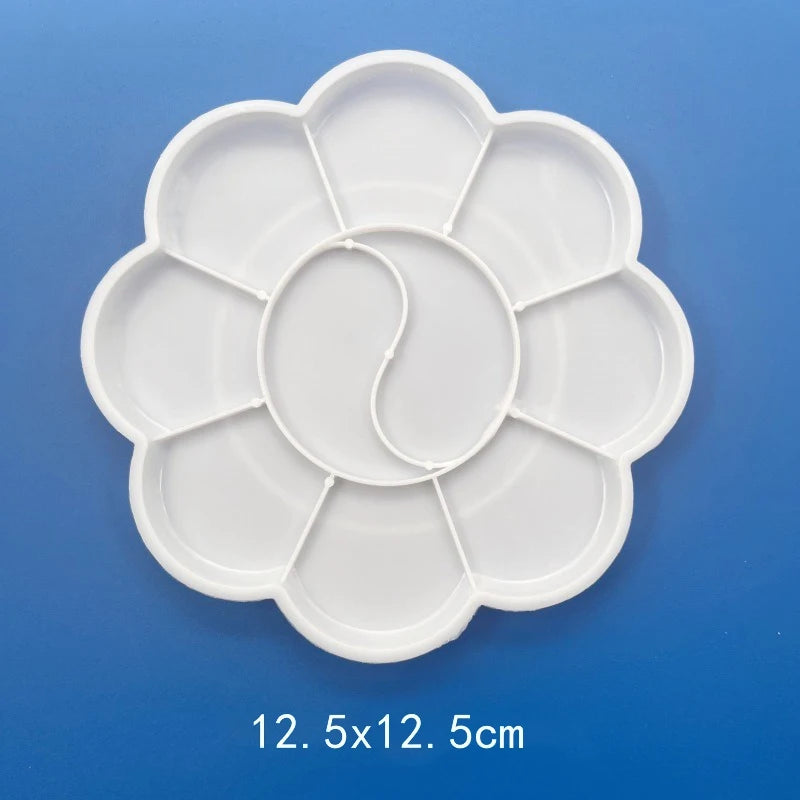 1PC Painting Palette Reusable Clean Easily Plastic Paint Tray Art Supplies Essential for Painting Enthusiasts Office School ZYF
