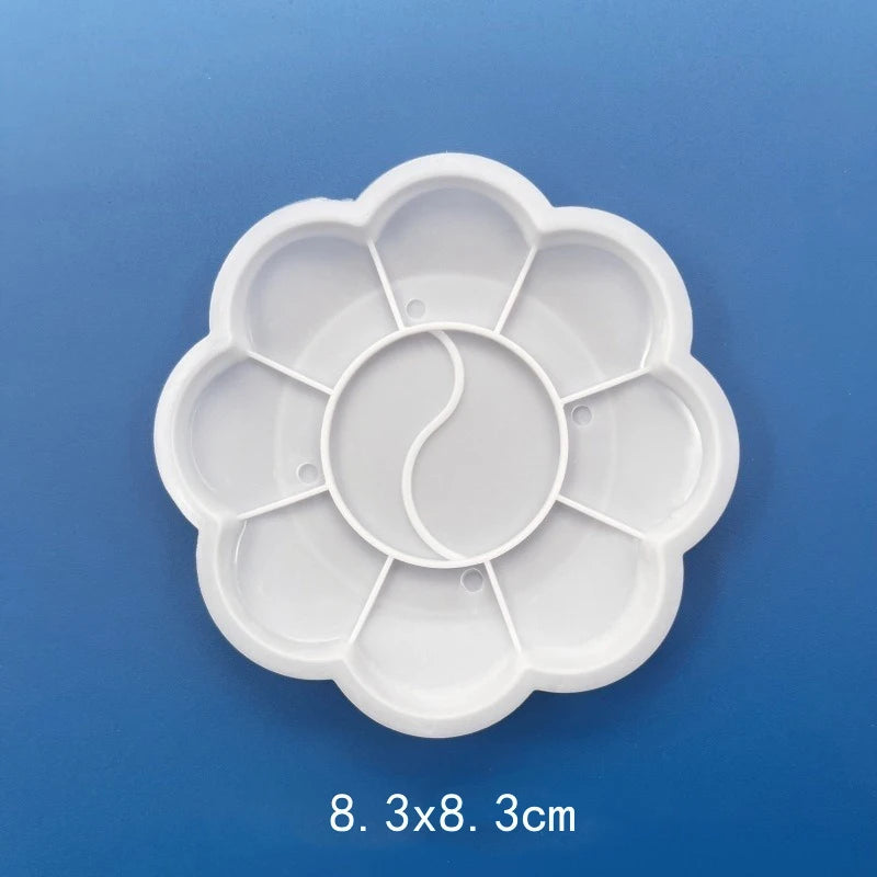 1PC Painting Palette Reusable Clean Easily Plastic Paint Tray Art Supplies Essential for Painting Enthusiasts Office School ZYF