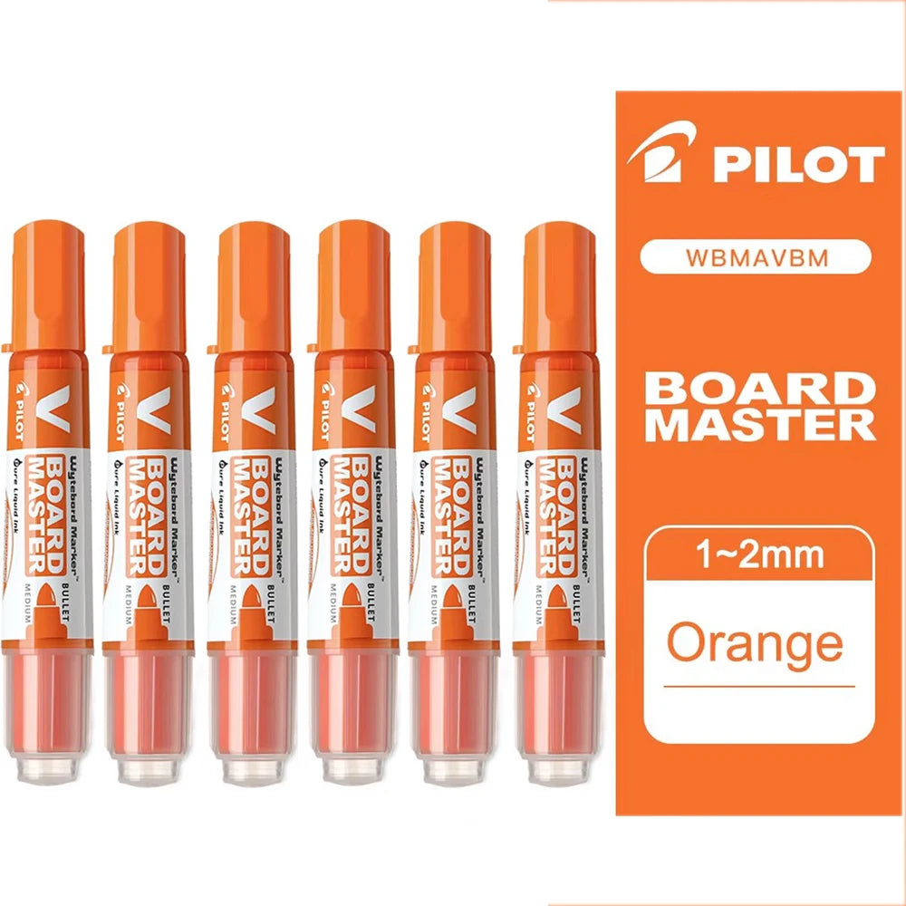 6 Pcs Pilot Whiteboard Marker Is Environmentally Friendly and Non-toxic 2.3 Mm (Medium Bullet) Refillable Ink Classroom Supplies