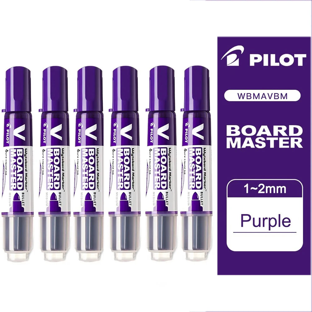6 Pcs Pilot Whiteboard Marker Is Environmentally Friendly and Non-toxic 2.3 Mm (Medium Bullet) Refillable Ink Classroom Supplies