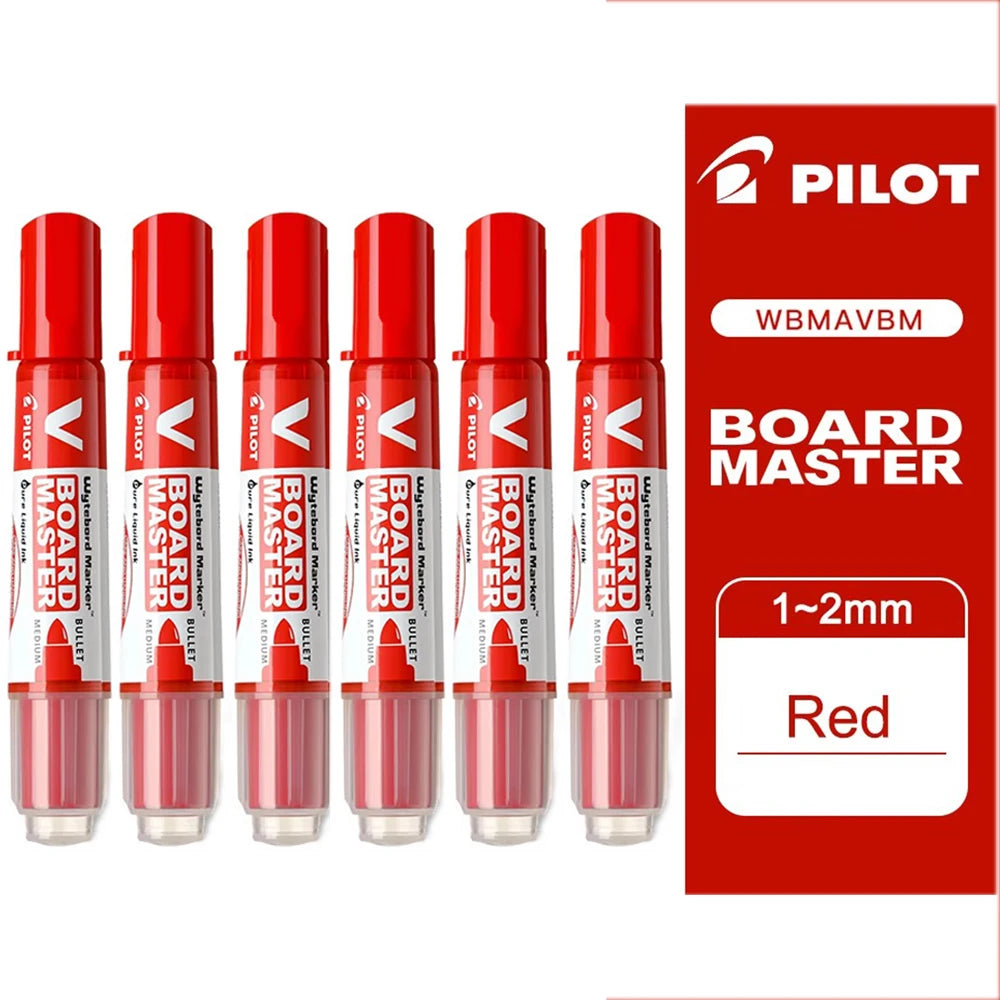 6 Pcs Pilot Whiteboard Marker Is Environmentally Friendly and Non-toxic 2.3 Mm (Medium Bullet) Refillable Ink Classroom Supplies