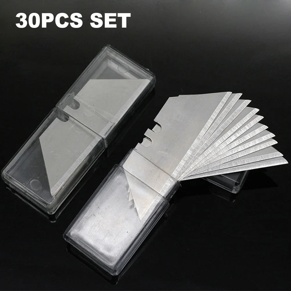 30Pcs Set Trapezoidal Blade Replacement Blade Art Craft CutterTool Multifunction Office Supplies Carving Supplies Multi Function