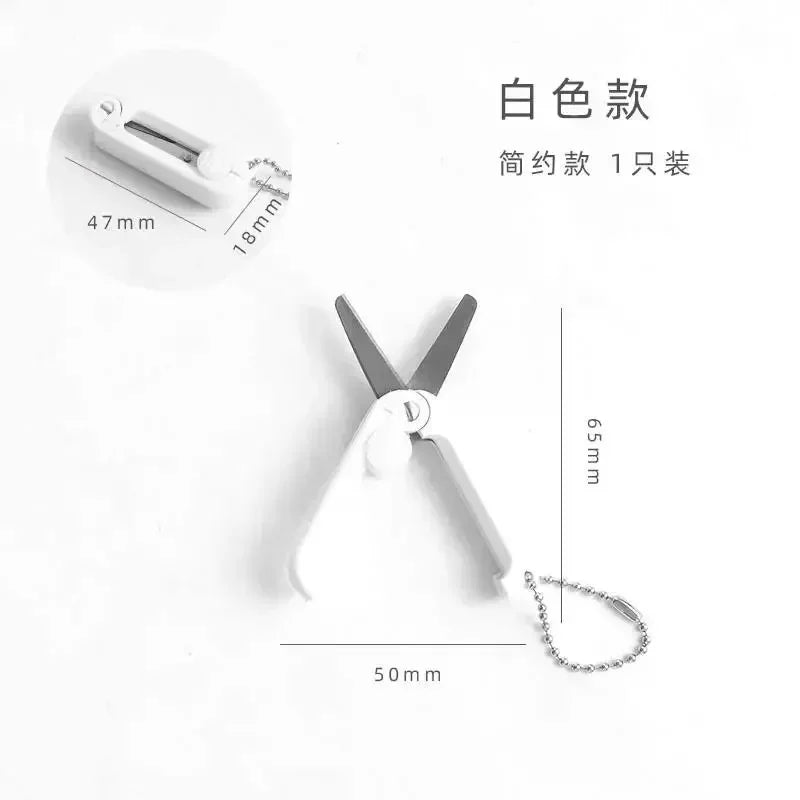 1pcs Mini Portable Folding Scissors Morandi Simple Paper-Cutting Art Tool Stationary Scissors Office School Supplies