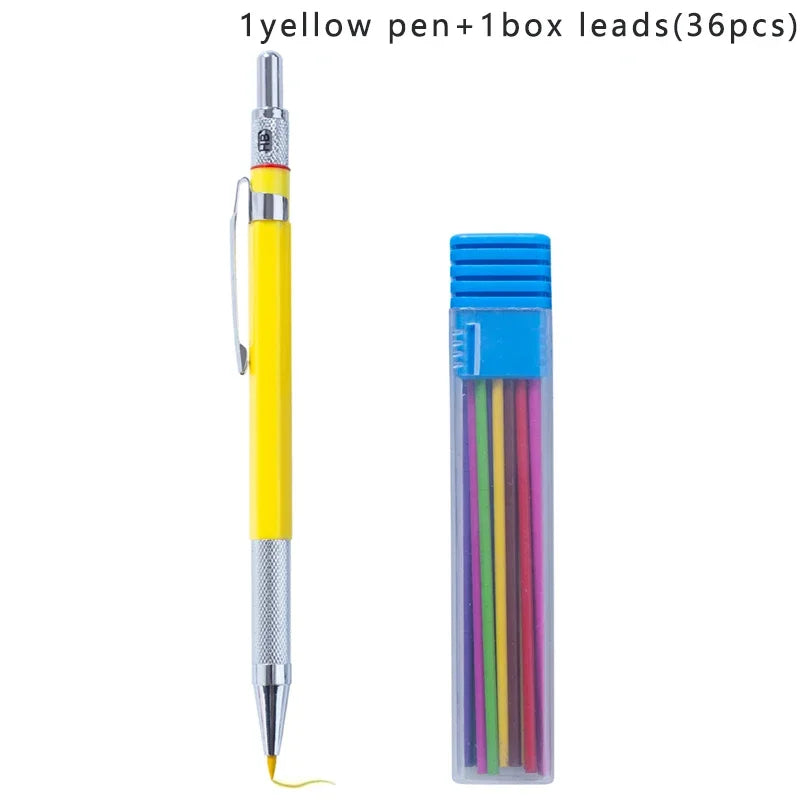 2.0MM Metal Mechanical Pencil with lead Art Drawing Design Automatic Drawing Special Pencil Student Office School Supplies
