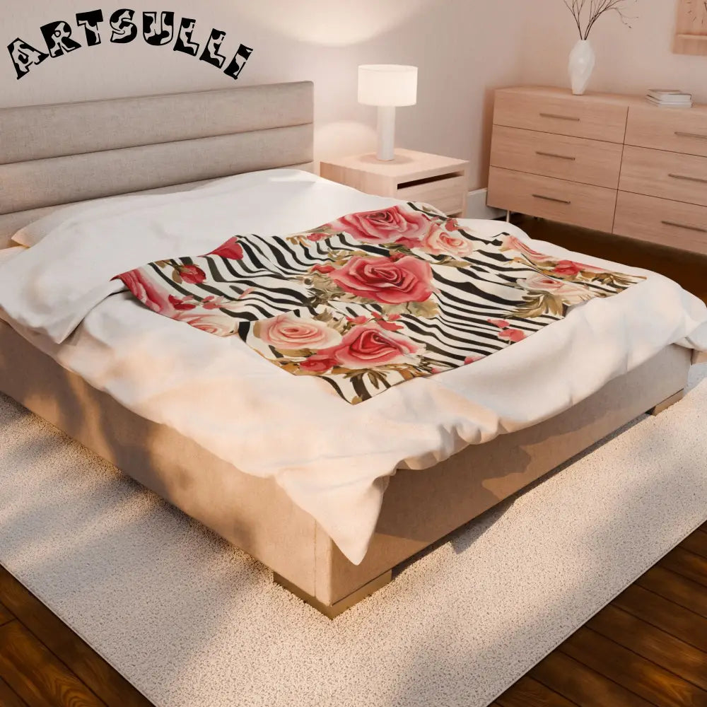 Velveteen Plush Blanket, Artsulli - Art is Long, Life is Short, All Over Prints, , , , , , , 
