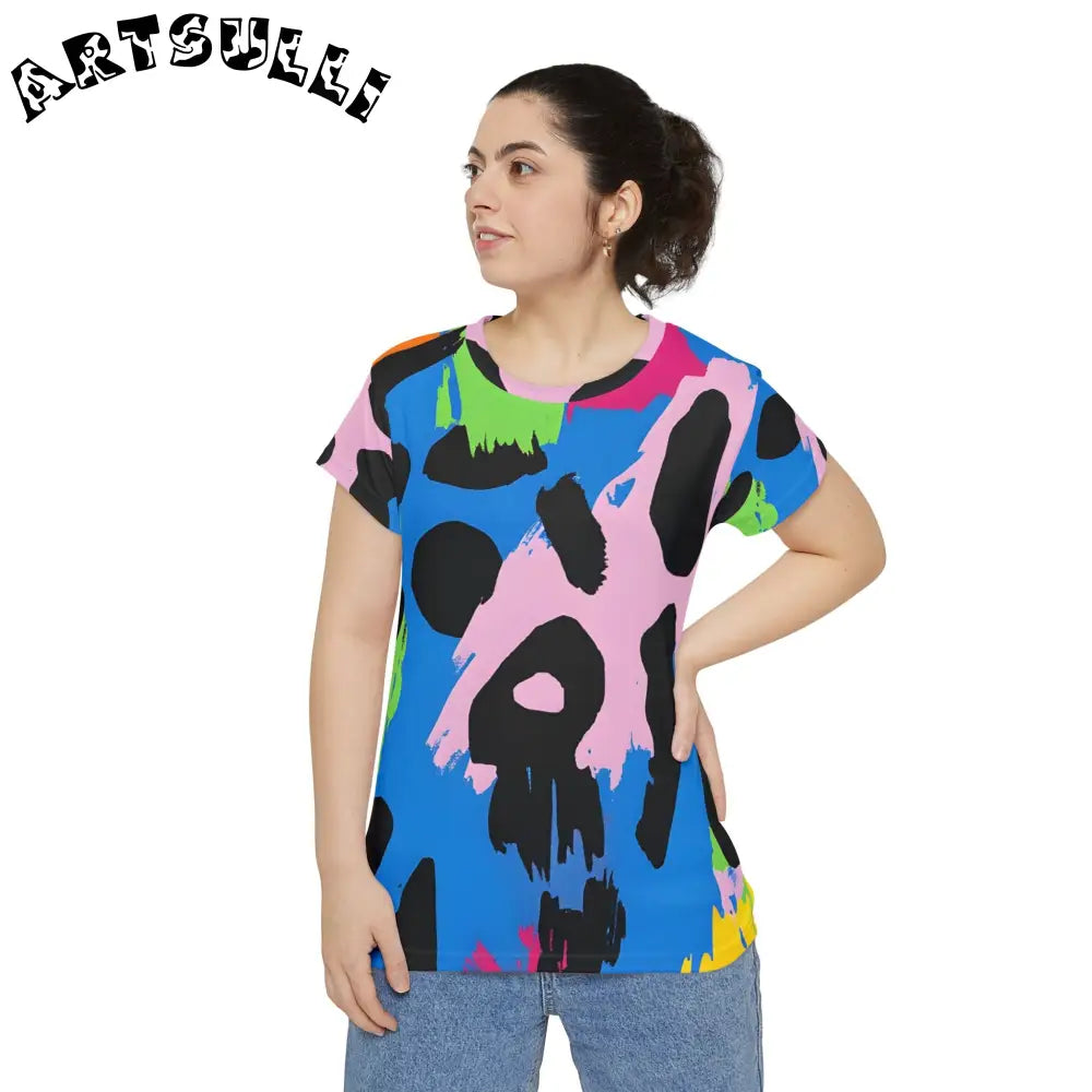 Vibrant Abstract Animal All-Over-Print Tee, Artsulli - Art is Long, Life is Short, All Over Prints, , , , , , , 