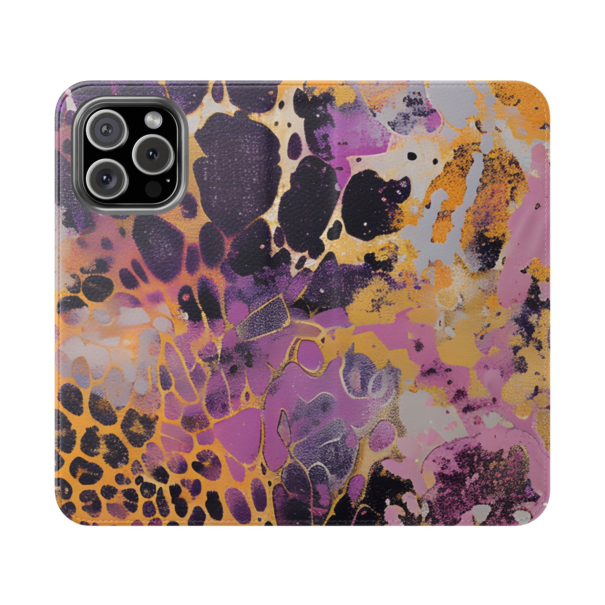Vibrant Abstract Art Flip Cases, Artsulli - Art is Long, Life is Short, Phone Case, Size, iPhone 16 Pro Max, , , , , 25653937098366966461