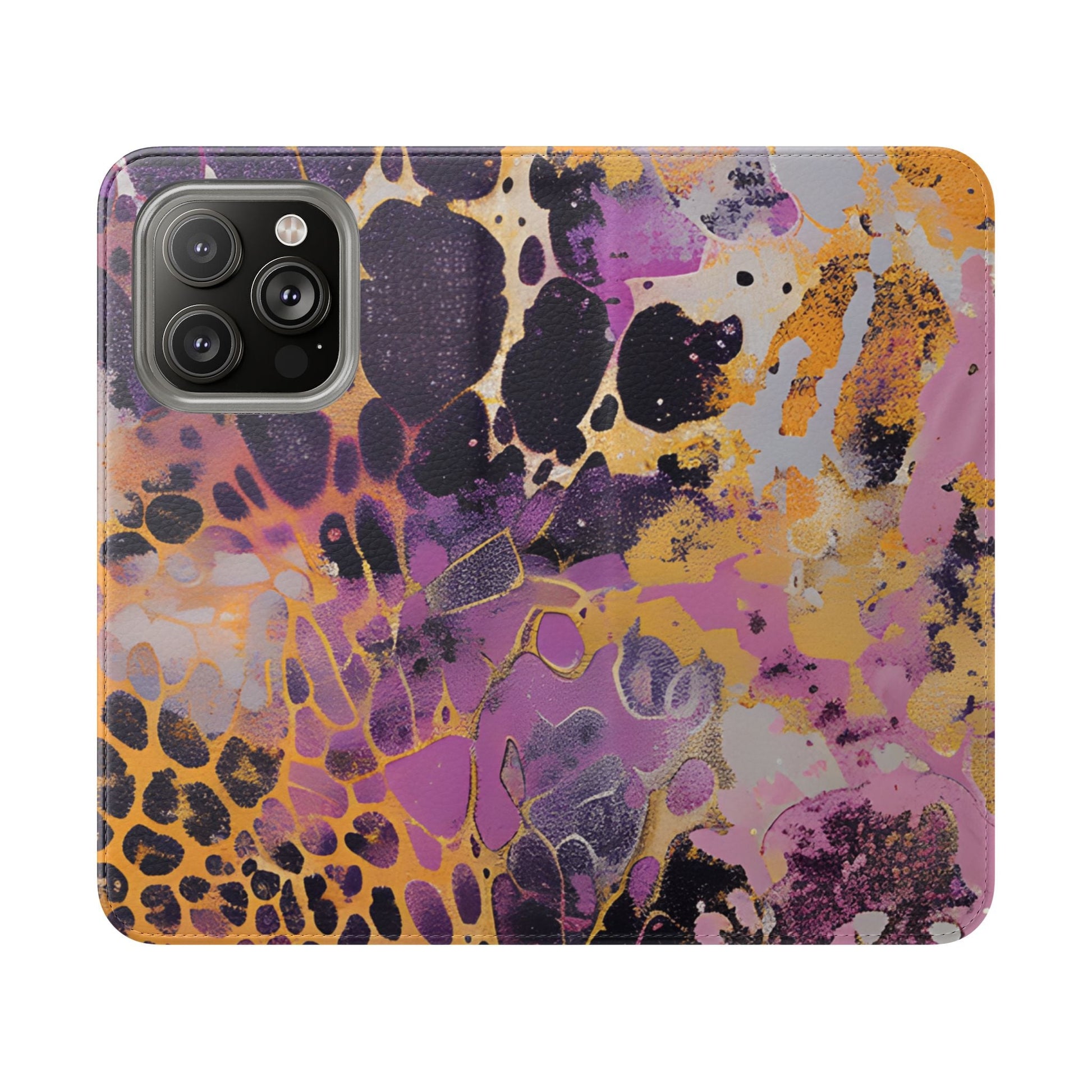 Vibrant Abstract Art Flip Cases, Artsulli - Art is Long, Life is Short, Phone Case, Size, iPhone 14 Pro, , , , , 19532925132807707797