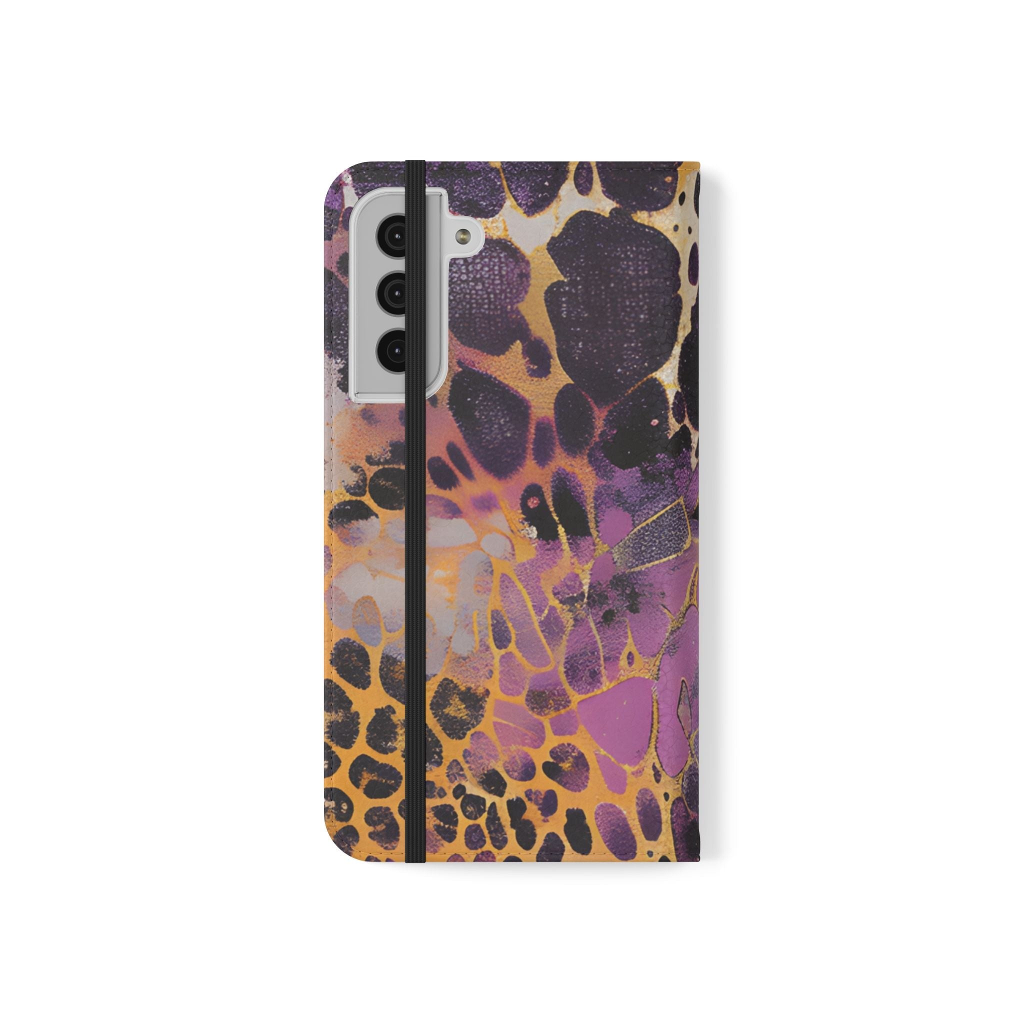 Vibrant Abstract Art Flip Cases, Artsulli - Art is Long, Life is Short, Phone Case, , , , , , , 