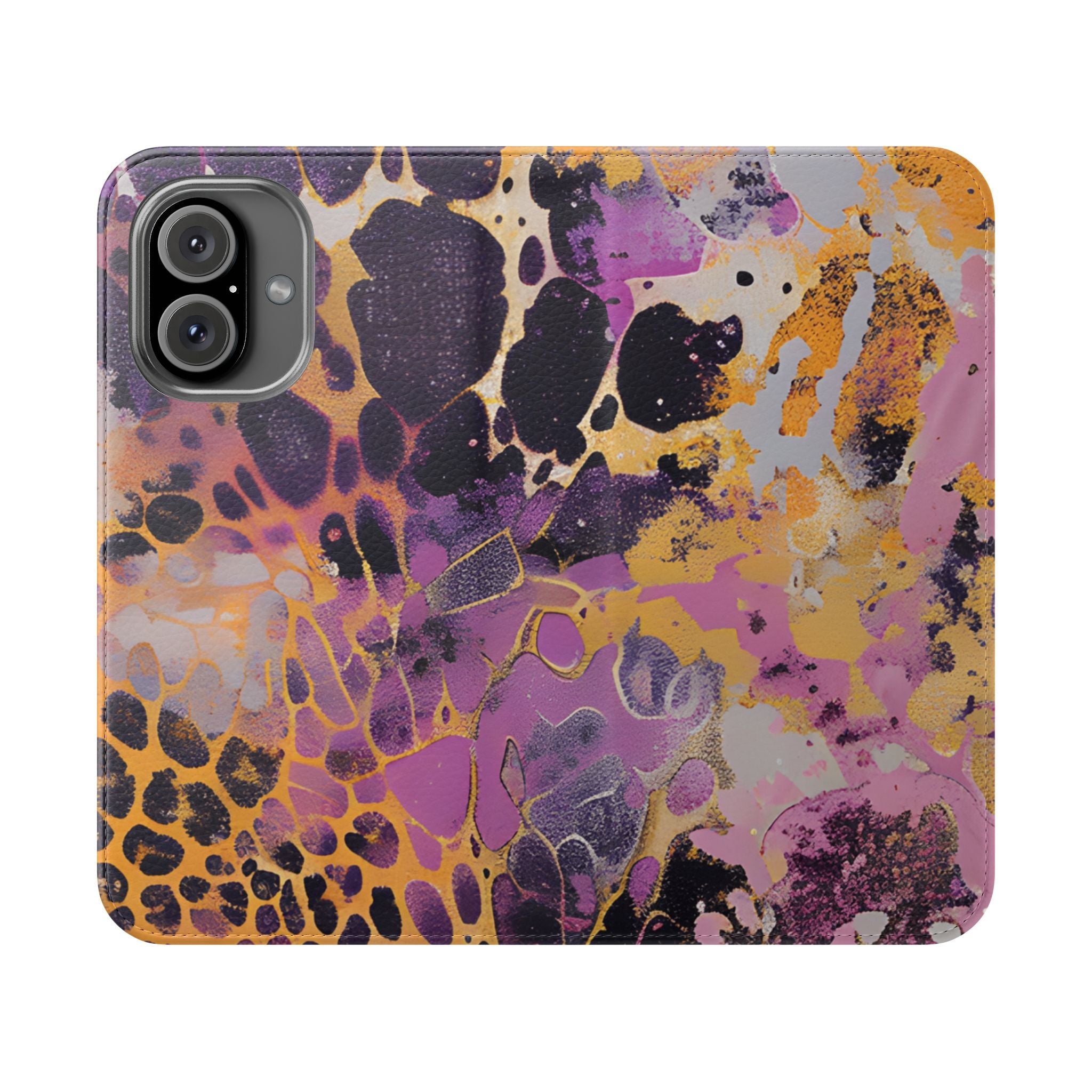 Vibrant Abstract Art Flip Cases, Artsulli - Art is Long, Life is Short, Phone Case, Size, iPhone 16, , , , , 24449203598384200141