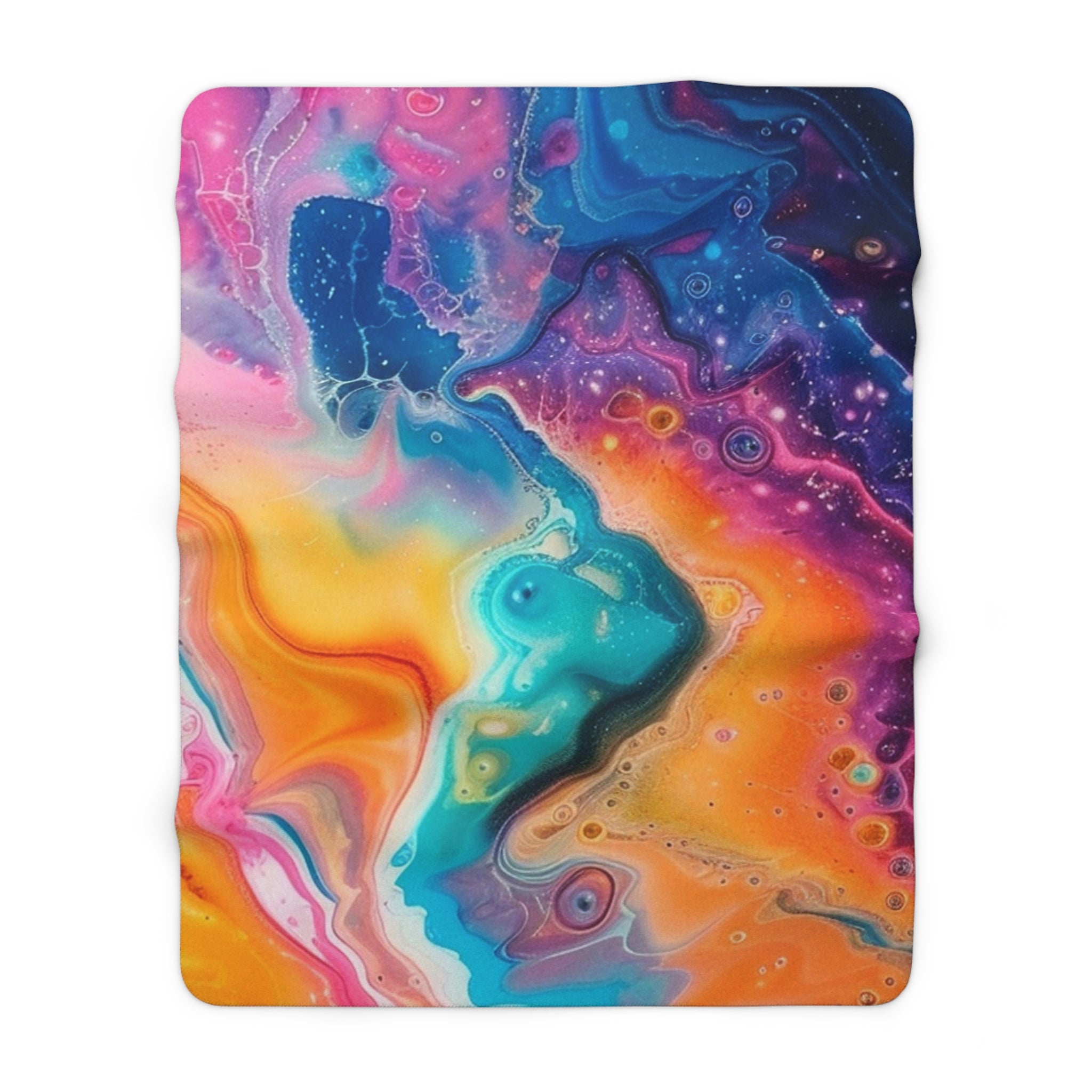 Printify Vibrant Abstract Art Sherpa Fleece Blanket 2025
