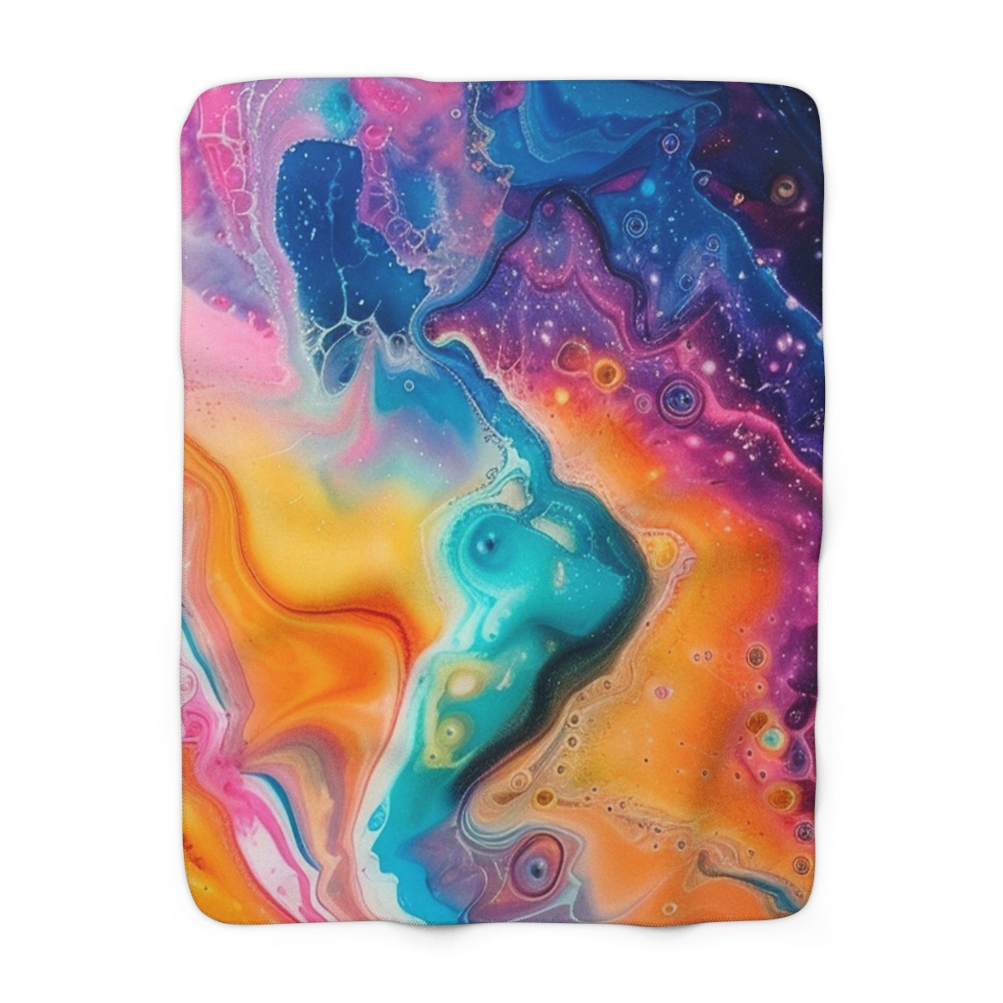 Printify Vibrant Abstract Art Sherpa Fleece Blanket 2025