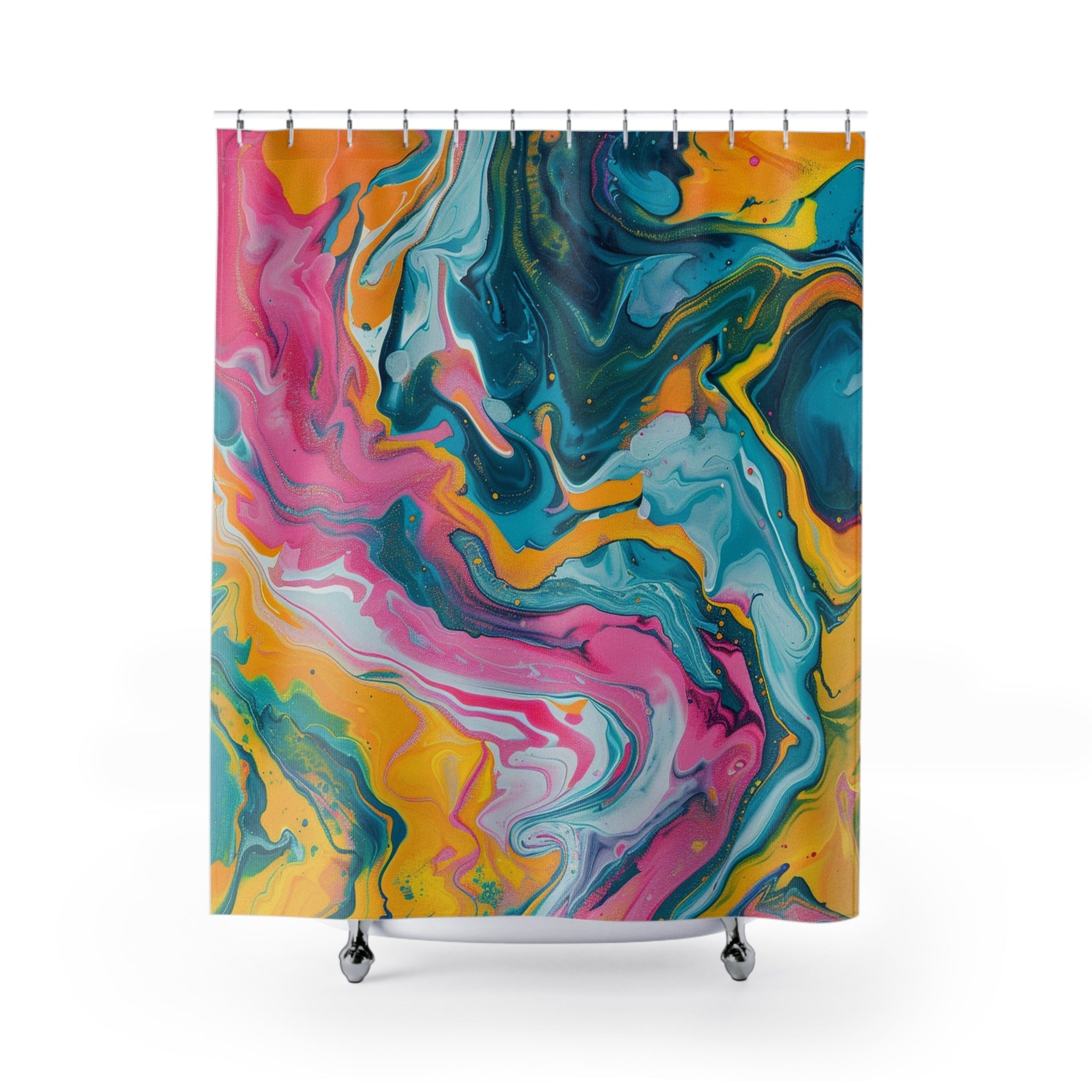 Printify Vibrant Abstract Art Shower Curtain 2025