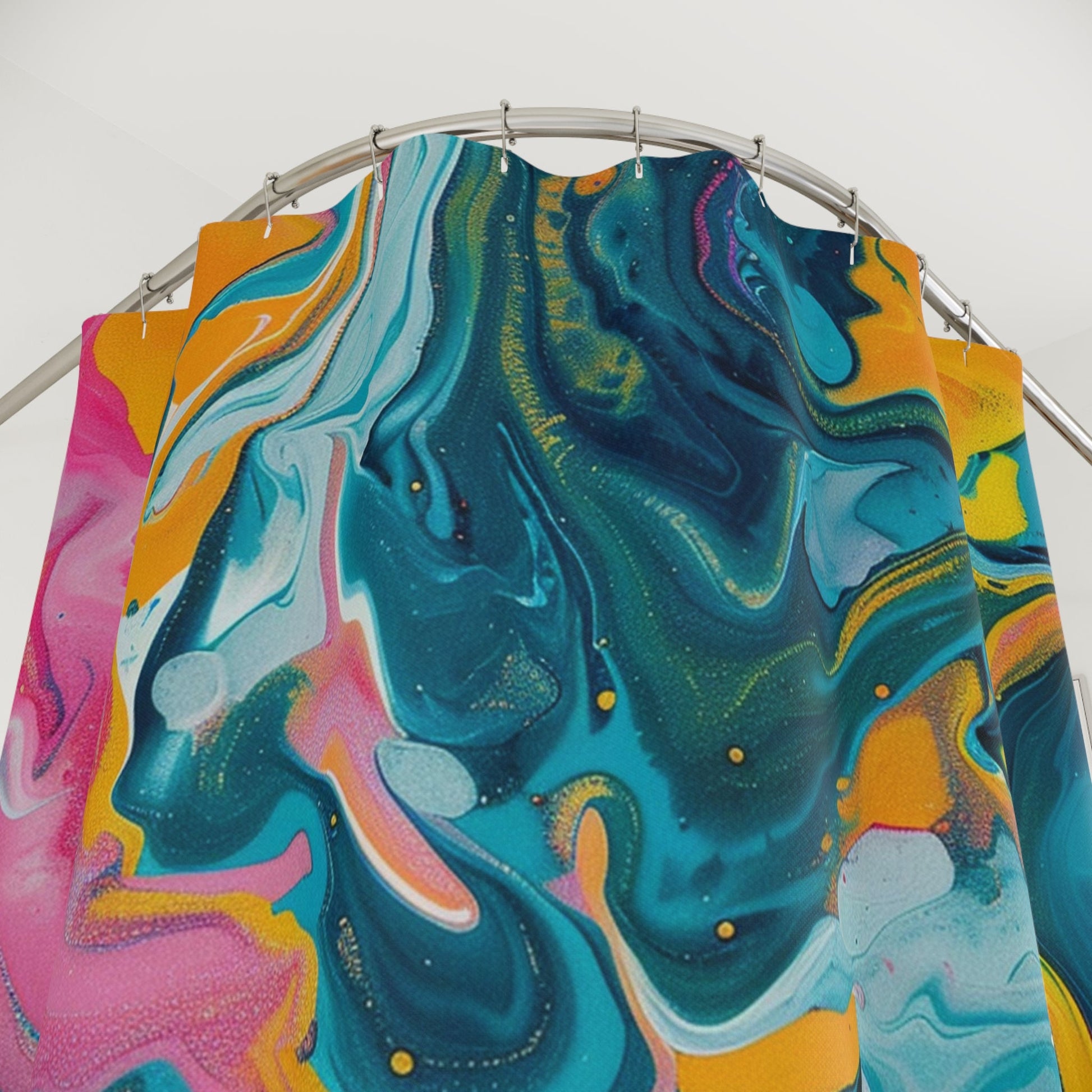 Vibrant Abstract Art Shower Curtain, Artsulli - Art is Long, Life is Short, Home Decor, , , , , , , 