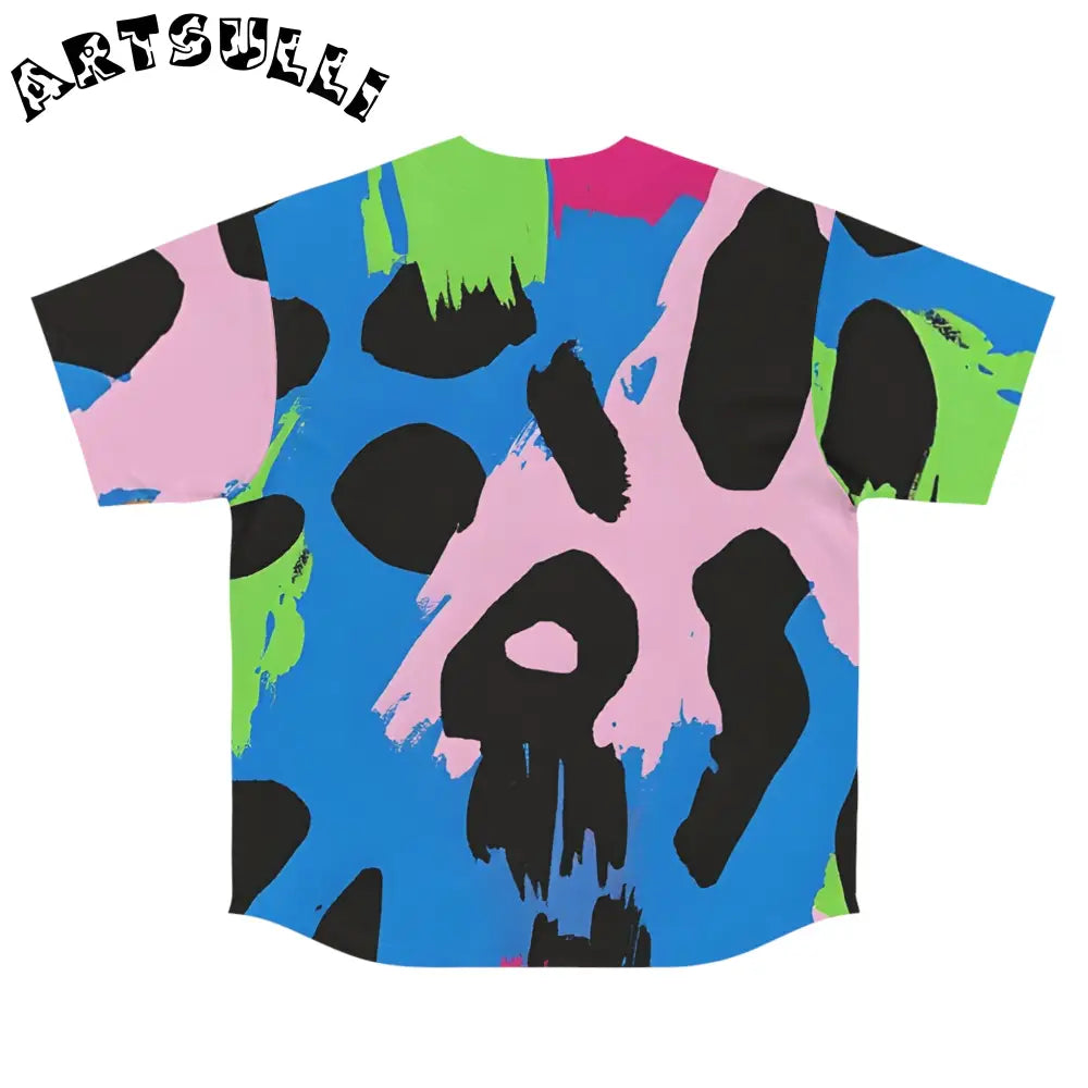 Vibrant Abstract Baseball Jersey, Artsulli - Art is Long, Life is Short, All Over Prints, , , , , , , 