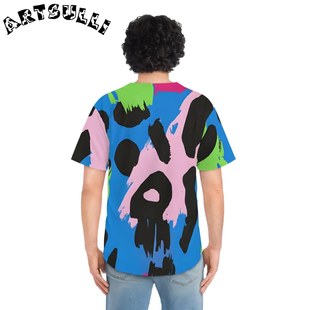 Vibrant Abstract Baseball Jersey, Artsulli - Art is Long, Life is Short, All Over Prints, , , , , , , 